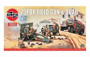 Airfix A01305V 25 pounder field gun & quad