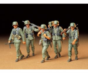 Tamiya 35184 WWII Figurenset MG-Crew onderweg