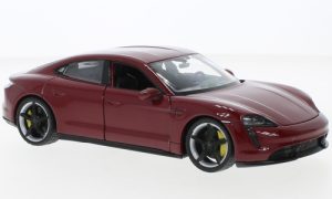 Porsche Taycan Turbo S rood metallic