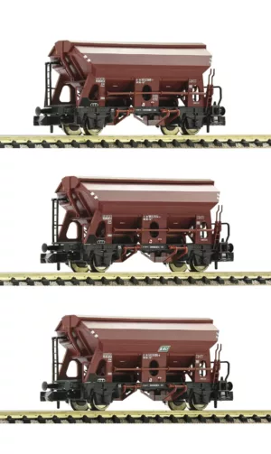 Fleischmann 830351 3-delige set zwenkdakwagens DB Tp. IV