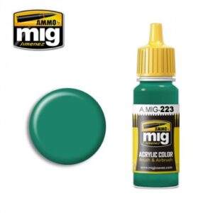 ACRYLIC COLOR INTERIOR TURQUOISE GREEN JAR 17ML