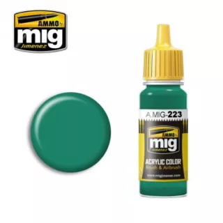 ACRYLIC COLOR INTERIOR TURQUOISE GREEN JAR 17ML