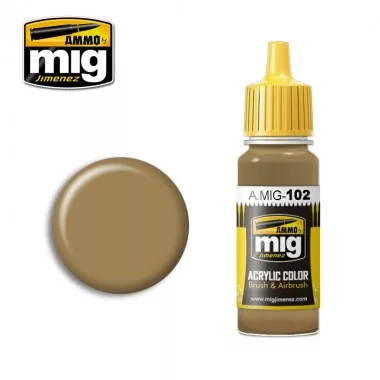 ACRYLIC COLOR OCHRE BROWN JAR 17ML
