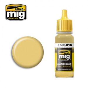 ACRYLIC COLOR RAL 8020 YELLOW BROWN TAN JAR 17ML