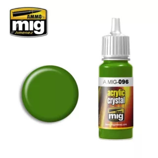 ACRYLIC COLOR CRYSTAL GREEN PERISCOPE JAR 17ML