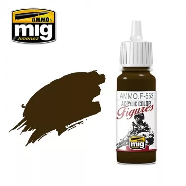 FIGURES PAINTS BURNT BROWN RED JAR 17ML