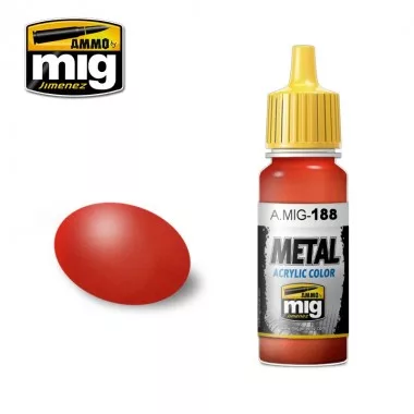 ACRYLIC COLOR METALLIC RED JAR 17ML