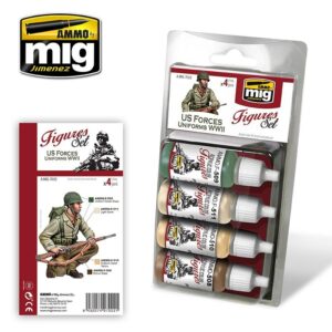 mig7022 US FORCES UNIFORMS WWII 4 JARS 17 ML