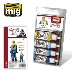mig7026 RAF WWII PILOT - FIGURE SET 4 JARS 17 ML