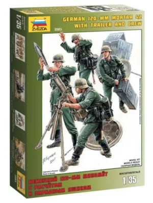 1/35 GERMAN 120-MM MORTAR 42 W. TRAILER/CREW