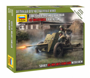 1/72 SOVIET 45-MM ANTI-TANK GUN WITH CREW WWII