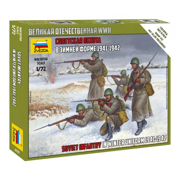 1/72 SOVIET INFANTRY IN WINTER UNIFORM 1941-1942 WWII