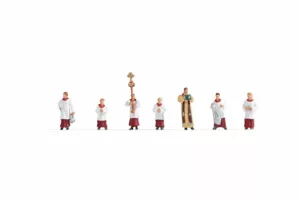 Pfarrer und Ministranten
