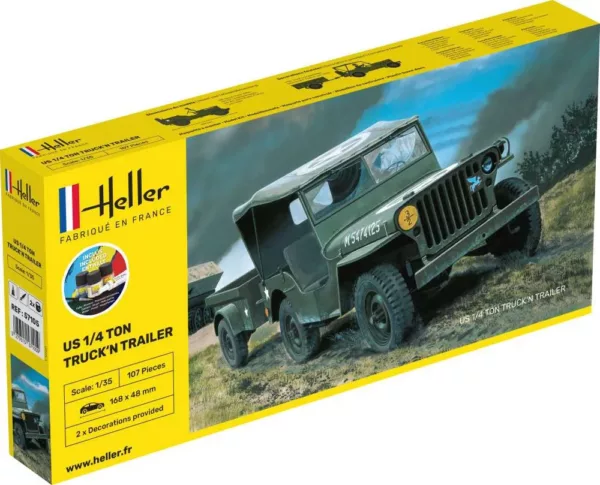 1/35 STARTER KIT US 1/4 TON TRUCK 'N TRAILER