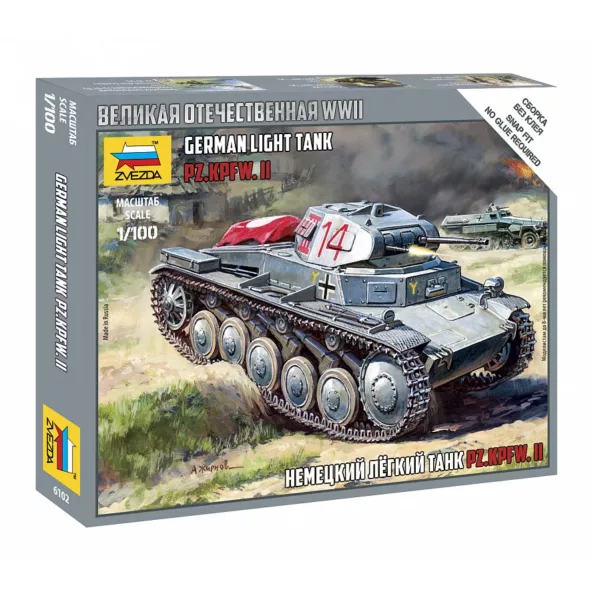 1/100 GERMAN LIGHT TANK PZ.KPFW. II WWII