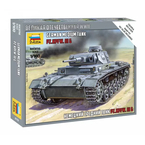 1/100 GERMAN MEDIUM TANK PZ.KPFW. III G WWII