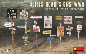 1/35 ALLIED ROAD SIGNS WWII. THEATRE OF OPERATIONS