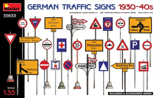 1/35 GERMAN TRAFFIC SIGNS 1930-40'S