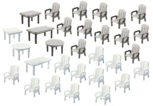 1/160 24 TUINSTOELEN EN 6 TAFELS