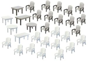 1/87 24 TUINSTOELEN EN 6 TAFELS