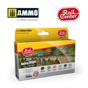 mig-r-1022 RAIL CENTER - STONE RAILWAY BRIDGES 15ML 6 JARS