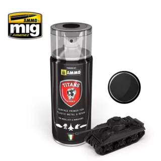 TITANS HOBBY BLACK MATT PRIMER 400 ML SPRAY