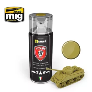 TITANS HOBBY DESERT YELLOW MATT PRIMER 400 ML SPRAY