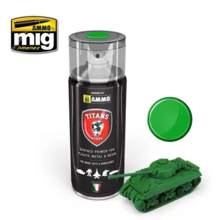 TITANS HOBBY EMERALD GREEN MATT PRIMER 400 ML SPRAY