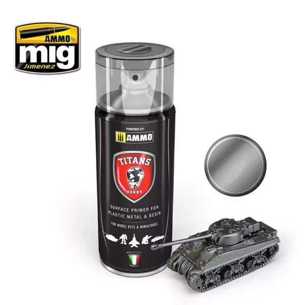 TITANS HOBBY GUN METAL PRIMER 400 ML SPRAY