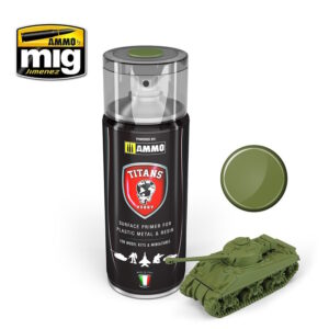 TITANS HOBBY MILITARY GREEN MATT PRIMER 400 ML SPRAY