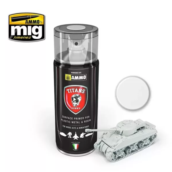 TITANS HOBBY WHITE MATT PRIMER 400 ML SPRAY