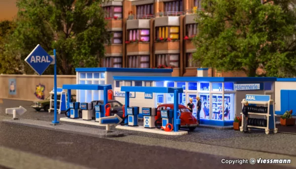 H0 ARAL Tankstelle