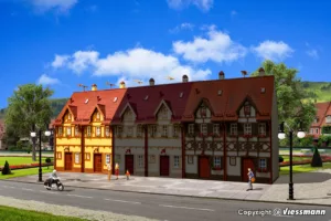 H0 Reihen-Doppelhaus, gelb