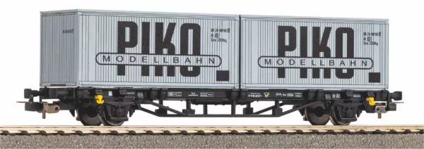 Piko 27709 Containertragwagen DR IV 2 x 20' Container "VEB PIKO" Tp. IV