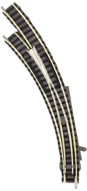 9168 Fleischmann 9168 - Left hand curved point for manual operation with current-conducting frog