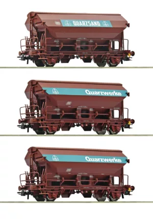 Roco 77052 3-delige set Zwenkdakwagens DB Tp. IV