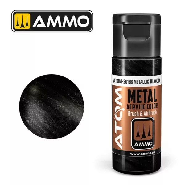 ATOM ACRYLIC METALLIC BLACK