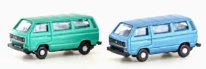 1/160 VW T3 2ER SET BUS GRÜN+BLAU METALLIC SERIE