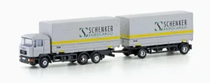 1/160 MAN F90 3-ACHS W.PRITSCHEN-HÄNGERZUG SCHENKER