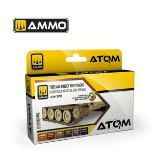 ATOM ACR. PAINT SET TYRES & RUBBER RUSTY 6 JARS (7/24) *