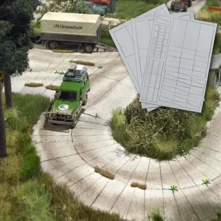 BETONPLATTEN-STRASSE H0