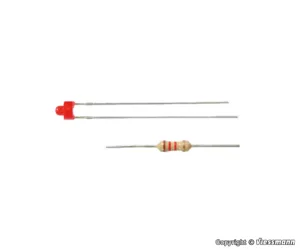 LED rot 1,8 mm, inkl. Vorwiderstande, 3 Stuck