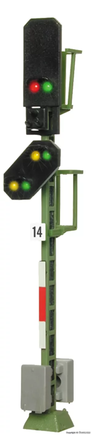 H0 Licht-Blocksignal mit Vorsignal