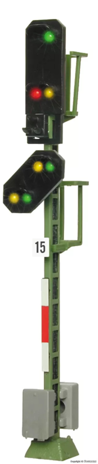 H0 Licht-Einfahrsignal mit Vorsignal