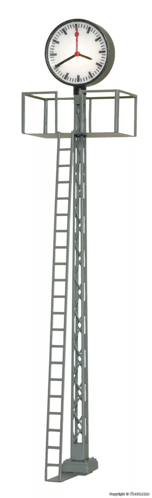 H0 Beleuchtete Bahnhofsuhr auf Gittermast,