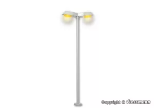 H0 Straßenleuchte modern, doppelt, 2 LEDs gelb