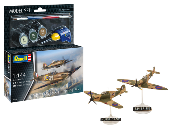 63771 Model Set Micro Wings:Spitfire Mk.Ia&Hurricane MKI