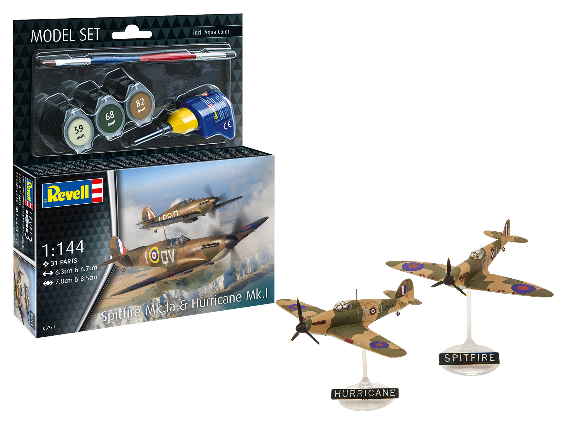 Model Set Micro Wings:Spitfire Mk.Ia&Hurricane MKI
