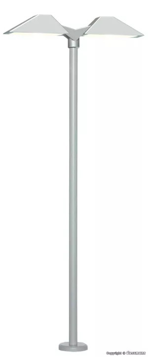 N Moderne Bahnsteigleuchte doppelt, 2 LEDs weiß