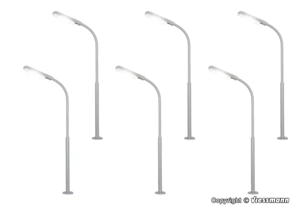 N Peitschenleuchte, LED weiß 5+1